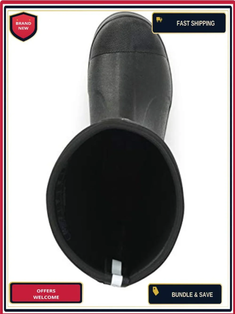 Water Resistant Neoprene Pull-On Work Boot Mid-Calf